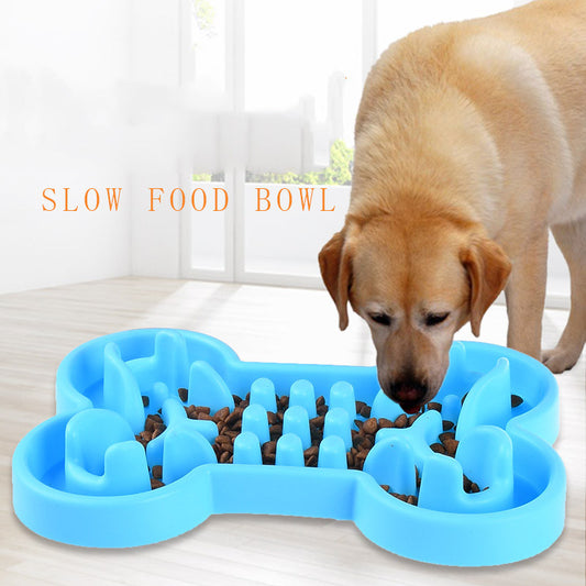 Bone Shaped Dog Food Puzzle and Slow Feeder